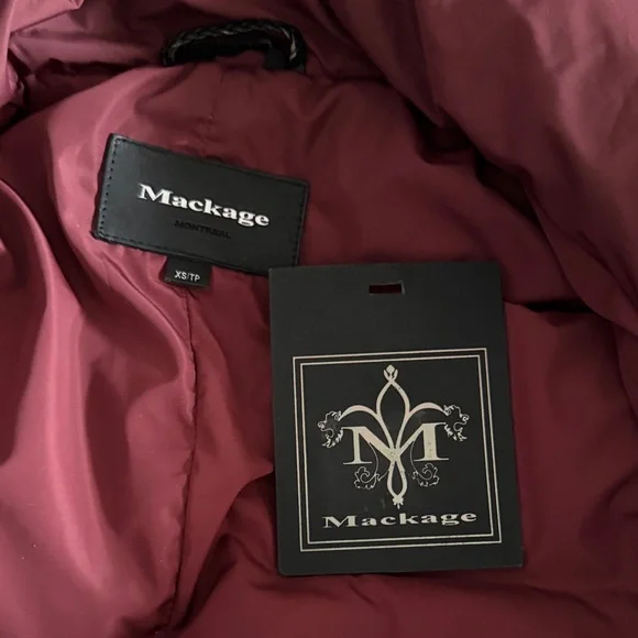 MACKAGE DOWN COAT JACKET IN MERLOT - Picture 11 of 16